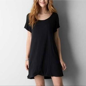 American Eagle Black T Shirt Dress